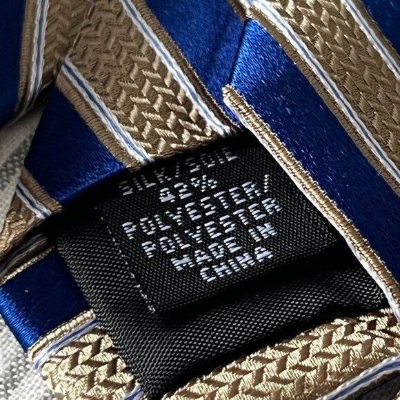 Arrow Neck Tie Blue Gold - Picture 5 of 5